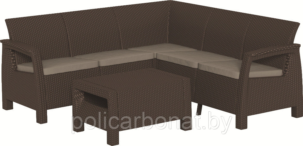 Комплект мебели Corfu Relax Set (Корфу Релакс), коричневый