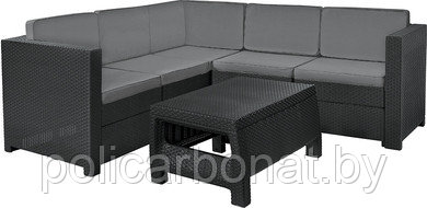 Набор уличной мебели Provence Set (диван угловой + столик), графит