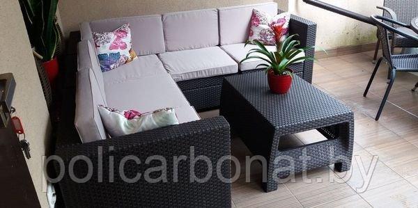 Набор уличной мебели Provence Set (диван угловой + столик), графит - фото 2 - id-p107896723