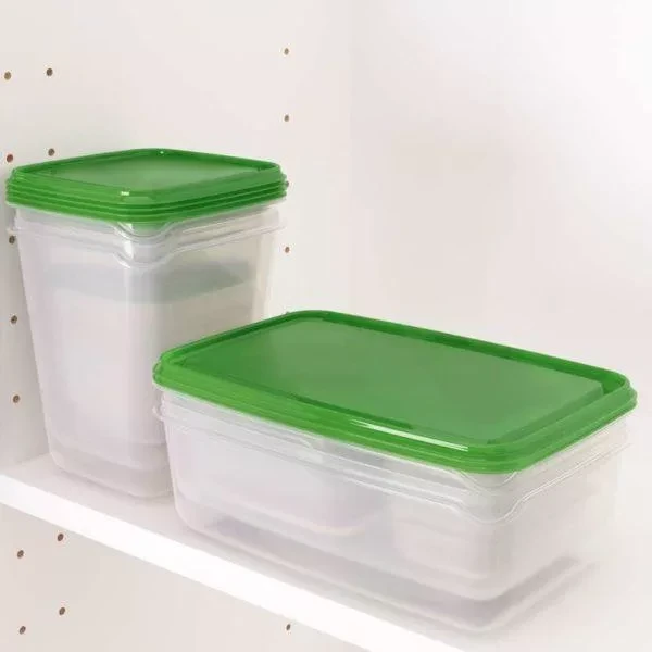 Контейнер для еды / пластиковый бокс, набор для сыпучих 17 штук (зелёный) - фото 6 - id-p143613158