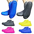 Силиконовые защитные чехлы для обуви от дождя и грязи с подошвой L (синий), фото 4
