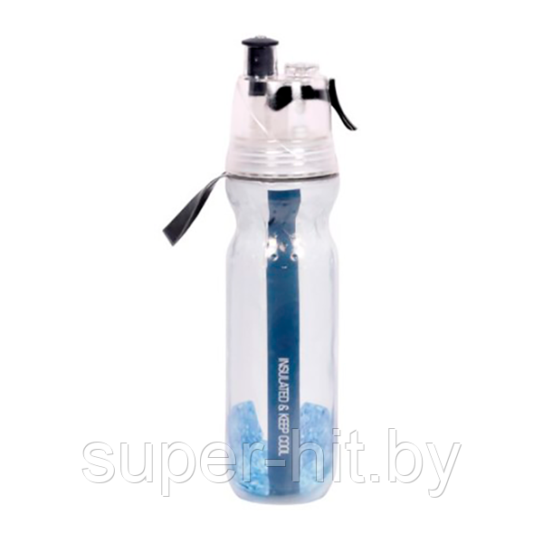 Спортивная бутылка для воды с распылителем (500 мл) Черный - фото 1 - id-p170606091