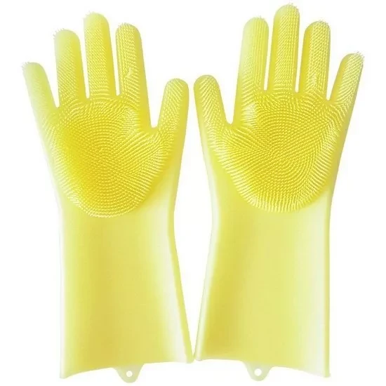 Многофункциональные силиконовые перчатки Magic Brush (зеленый) - фото 5 - id-p129687317
