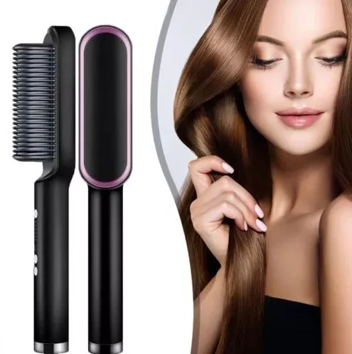 Электрическая расчёска-выпрямитель для волос Straight Comb (Чёрный) - фото 4 - id-p168492544