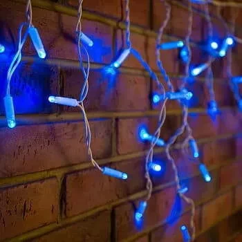 Уличная светодиодная гирлянда "Бахрома" 3 метра (синий) - фото 2 - id-p168489381