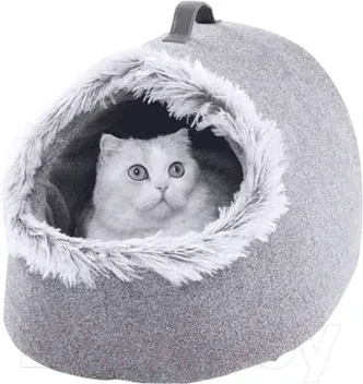 Переноска-лежанка для животных Xiaomi Furrytail Hand Held Soft Cat Bed (Серый), фото 2