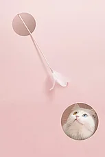 Игрушка-дразнилка с перьями для кошек  Xiaomi Furrytail Flamingo Cat Teaser (Розовый), фото 3