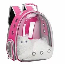 Рюкзак переноска  Pet Carrier Backpack для домашних животных (Розовый)