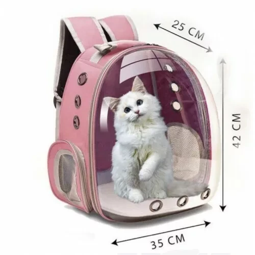 Рюкзак переноска Pet Carrier Backpack для домашних животных (Розовый) - фото 2 - id-p151765230