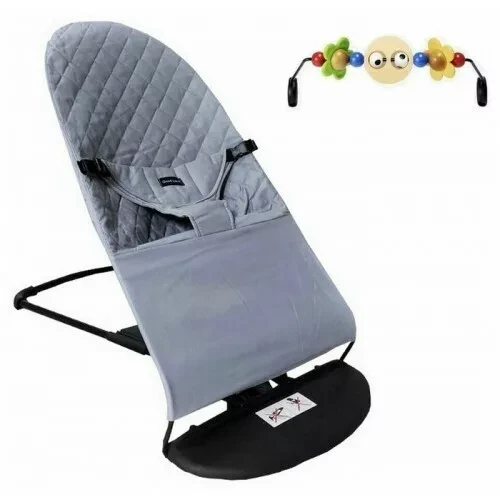 Кресло-шезлонг для новорожденных Good Luck / Кресло-качалка для ребёнка (серый) - фото 1 - id-p165060134