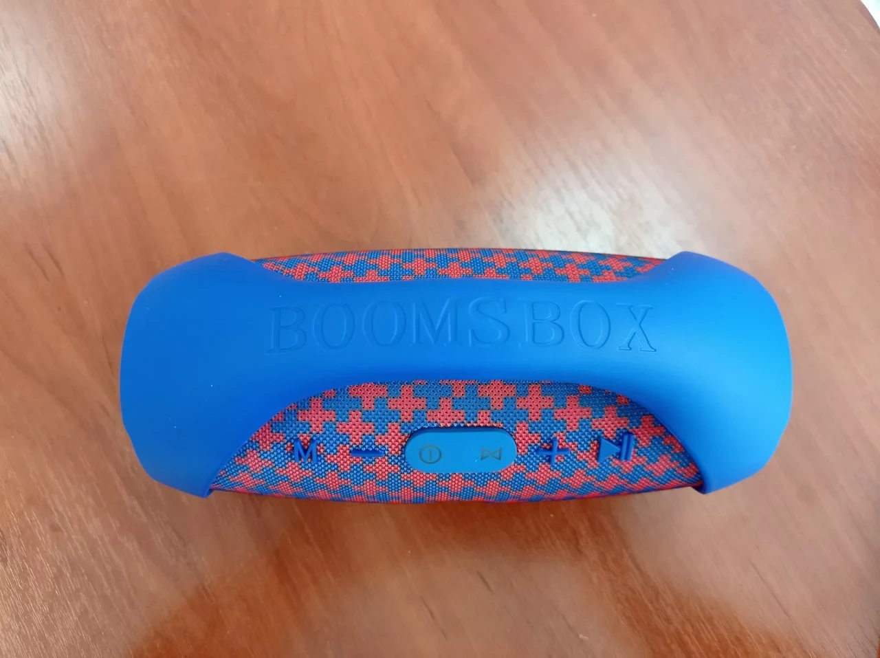 Портативная колонка Booms Box Mini (синий / красный) E10 - фото 3 - id-p151244796
