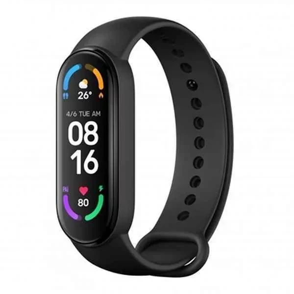 Умный фитнес браслет SmartBand M6 / Спортивные часы для бега с пульсометром Xiaomi реплика (черный) - фото 1 - id-p155181242