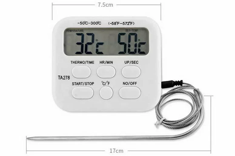 Кухонный цифровой термометр со щупом + кулинарный таймер Kitchen TA-278 - фото 4 - id-p166565597