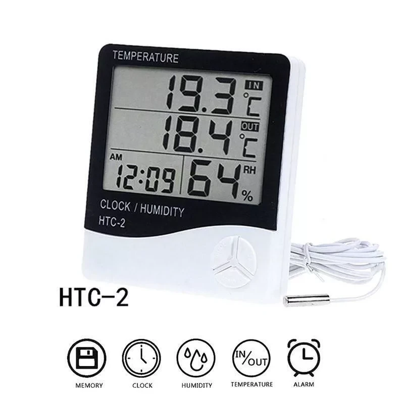 Электронная домашняя метеостанция HTC-2 с выносным датчиком (термометр, влагомер) - фото 4 - id-p166565600