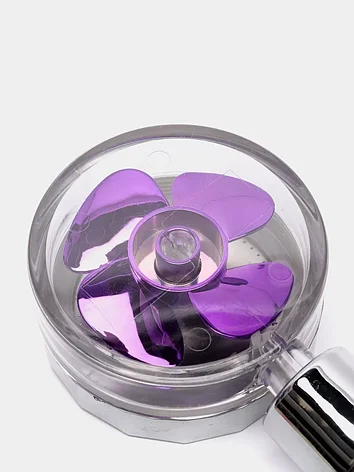 Насадка - лейка для душа с вентилятором Turbocharged Water Saving Shower SV 0615 (фиолетовый), фото 2