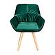Кресло Soft, темно-зеленый, велюр, фото 2