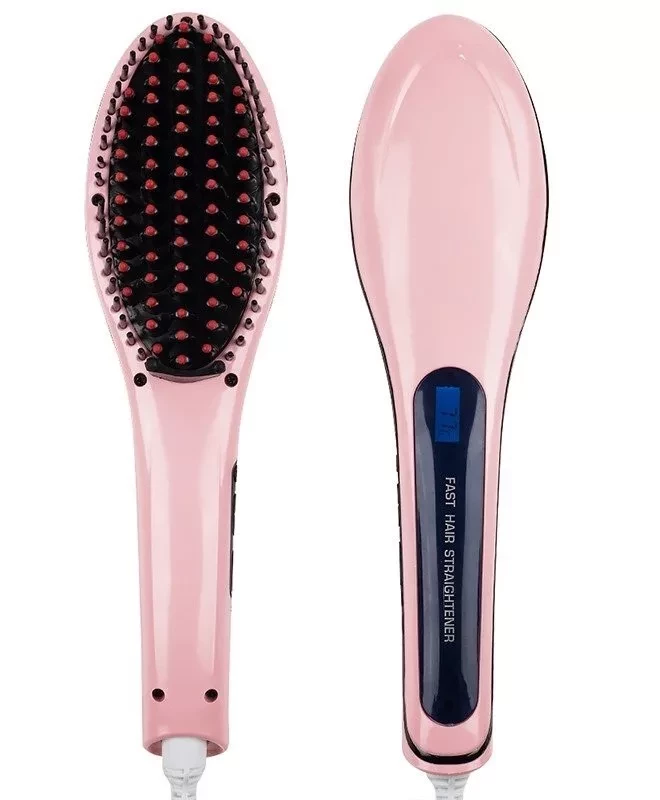 Расческа-выпрямитель Fast Hair Straightener HQT 906 (розовый) - фото 2 - id-p103699382