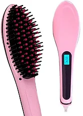 Расческа-выпрямитель Fast Hair Straightener HQT 906 (розовый), фото 3