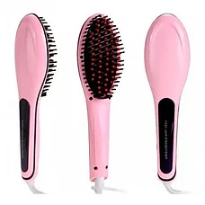 Расческа-выпрямитель Fast Hair Straightener HQT 906 (розовый), фото 3