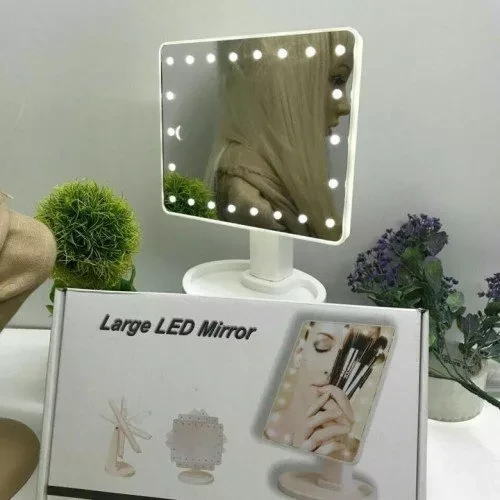Косметическое зеркало с подсветкой Large Led Mirror с USB (Белый) - фото 2 - id-p119222906