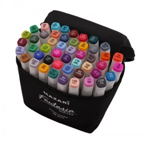 Маркеры для скетчинга (двусторонние) набор маркеров 60 цветов - фото 1 - id-p147339073