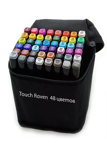 Маркеры для скетчинга (двусторонние) / Touch cool / набор маркеров 48 цвета, фото 2
