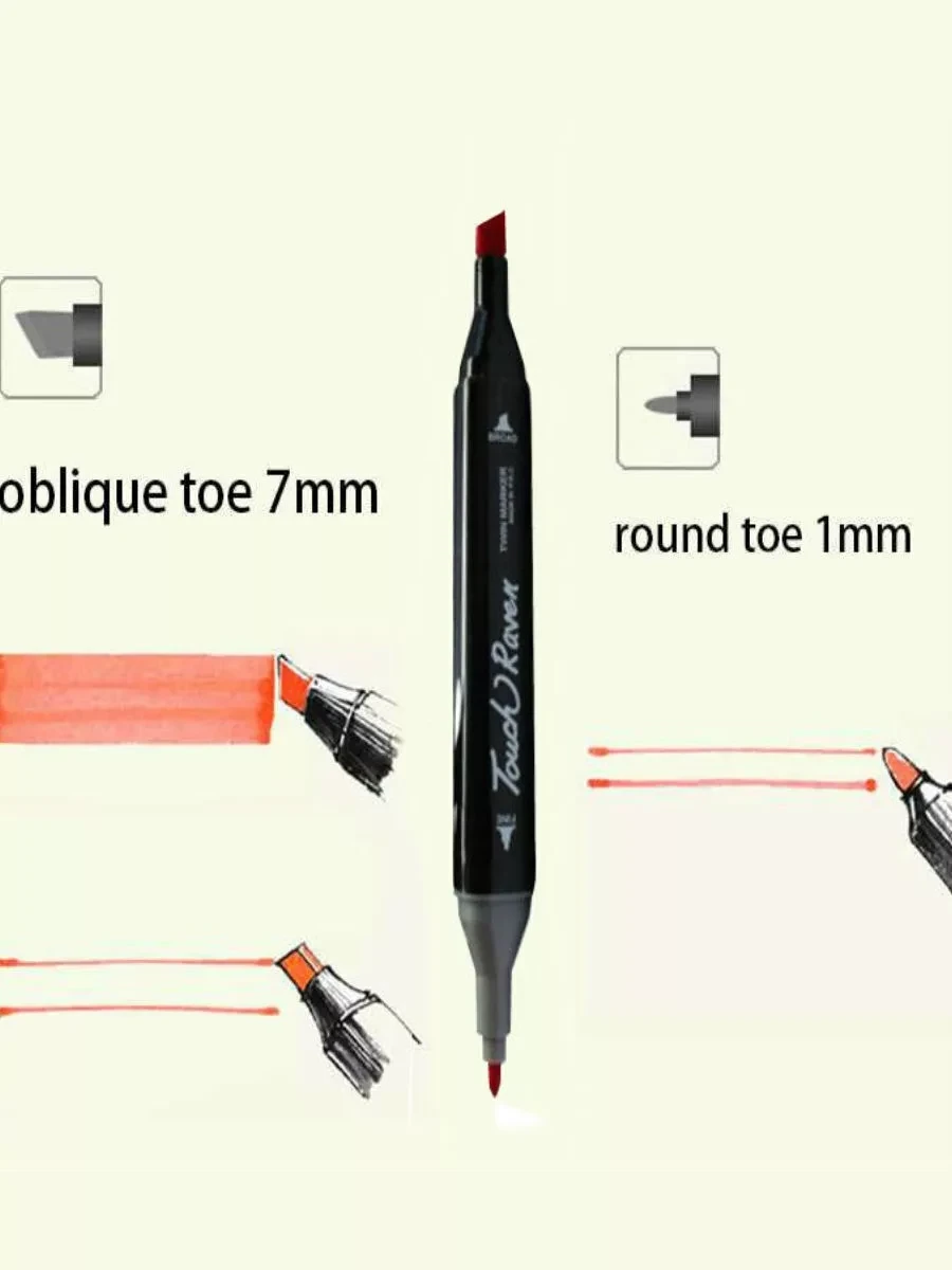 Маркеры для скетчинга (двусторонние) / Touch cool / набор маркеров 48 цвета - фото 7 - id-p147339074