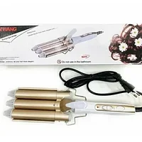 Тройная плойка для создания средних локонов Hair Curler Wang D22