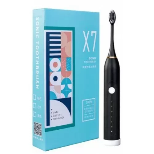 Электрическая зубная щетка Sonic toothbrush X7 (черная) - фото 1 - id-p164980248