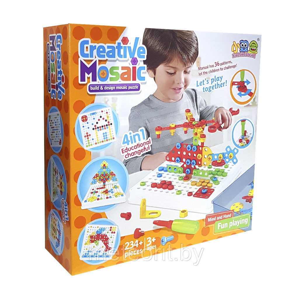 Игровой набор Qunxing Toys "Мозаика-конструктор", 240 деталей - фото 1 - id-p184008984