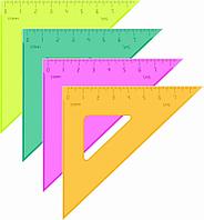 Треугольник 45°, 7см СТАММ "Neon", ассорти ТК22