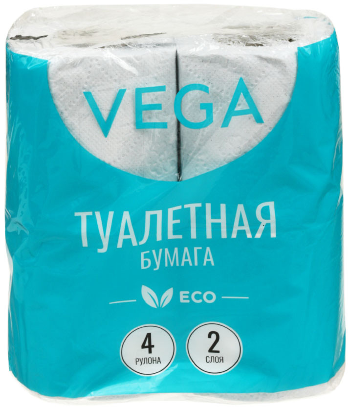 Бумага туалетная Vega «Эко» 4 рулона, ширина 90 мм, серая - фото 2 - id-p183157029