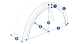 Крыло пластиковое 550х1900х630х1280 Type universal DK1550  445/45 R 22,5, фото 2