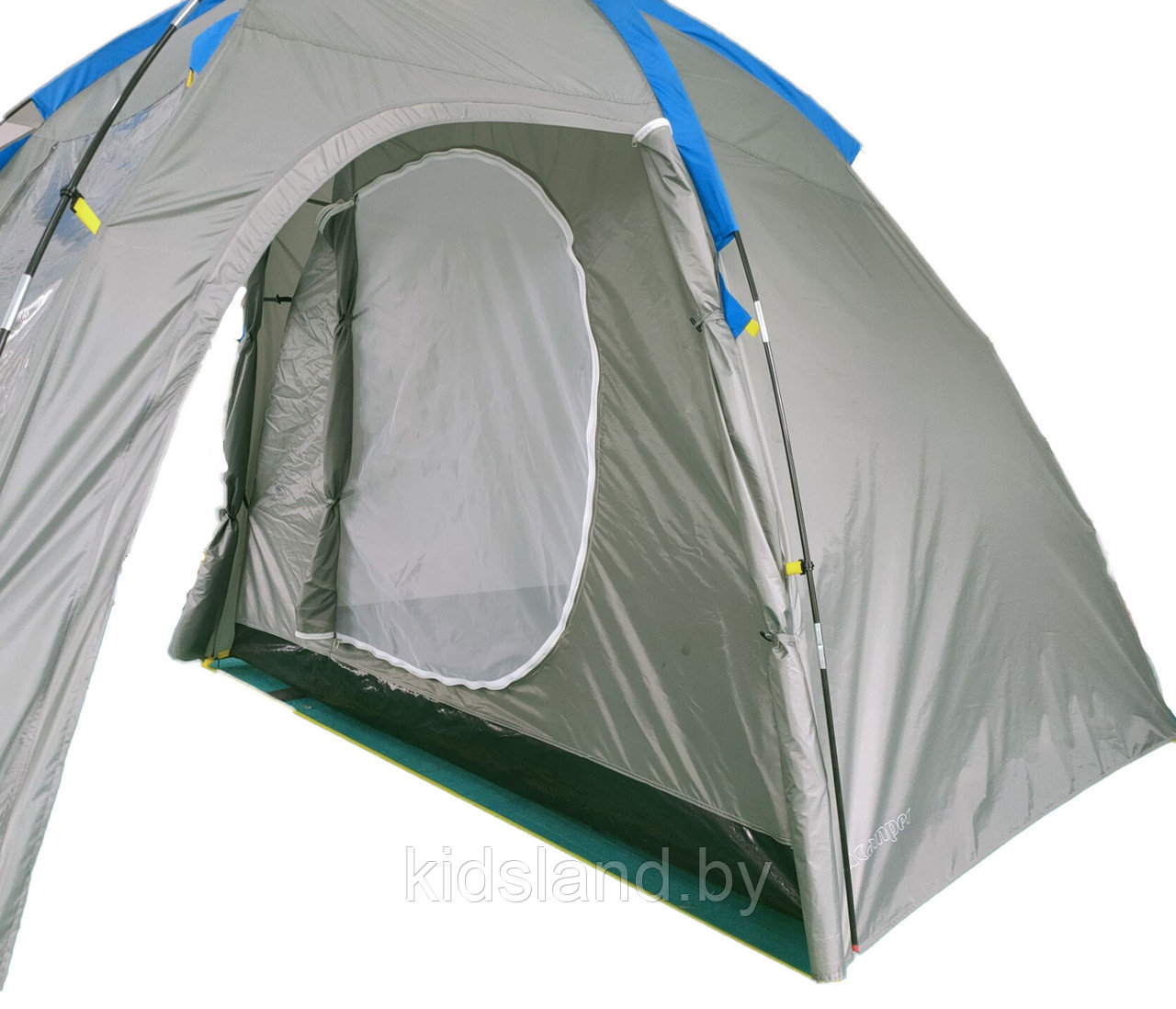 Палатка ACAMPER ACAMPER SOLO 3 grey 310(180+130)х210х205 см - фото 3 - id-p184026364