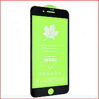 Защитное стекло 3d-20d для Apple Iphone 7 Plus черный (полная проклейка), фото 1