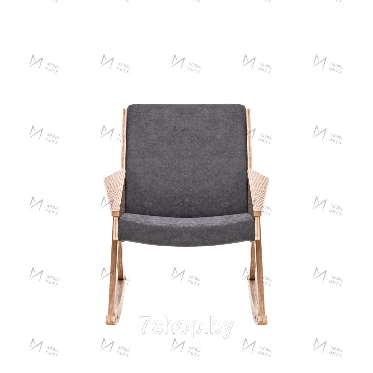 Кресло-качалка Амбер Д Дуб шпон, ткань Antonio Grafit - фото 2 - id-p184037902