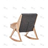 Кресло-качалка Амбер Д Дуб шпон, ткань Antonio Grafit, фото 5