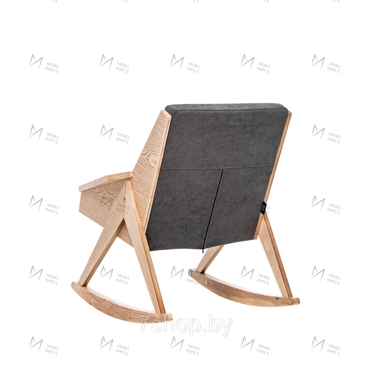 Кресло-качалка Амбер Д Дуб шпон, ткань Antonio Grafit - фото 5 - id-p184037902