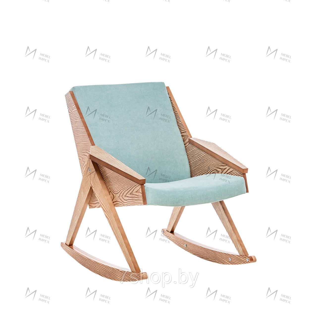 Кресло-качалка Амбер Д Дуб шпон, ткань Soro 34 - фото 1 - id-p184037903