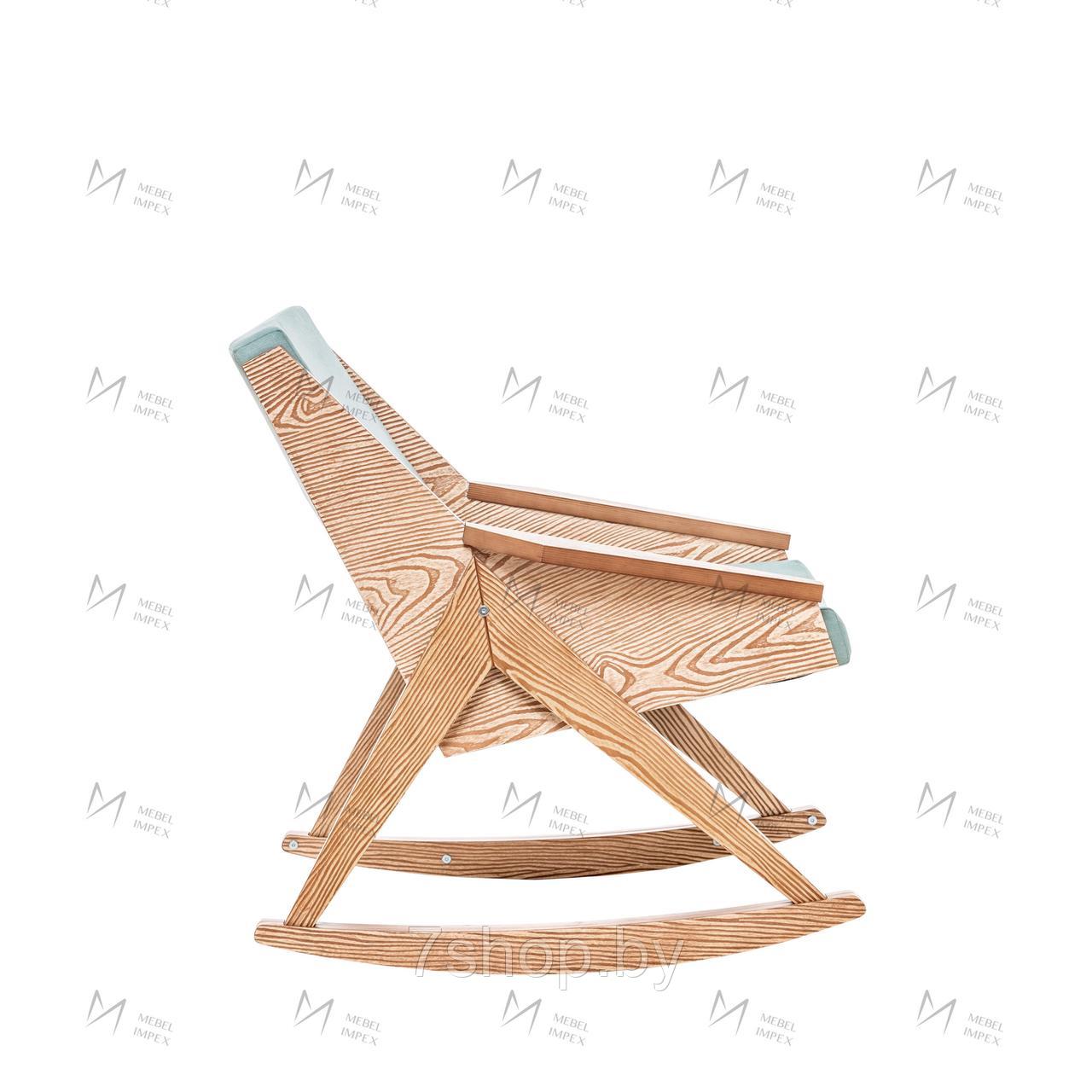 Кресло-качалка Амбер Д Дуб шпон, ткань Soro 34 - фото 4 - id-p184037903