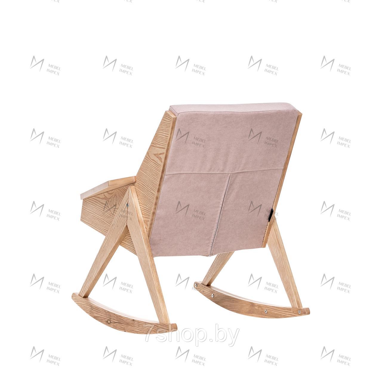 Кресло-качалка Амбер Д Дуб шпон, ткань Soro 61 - фото 4 - id-p184037904