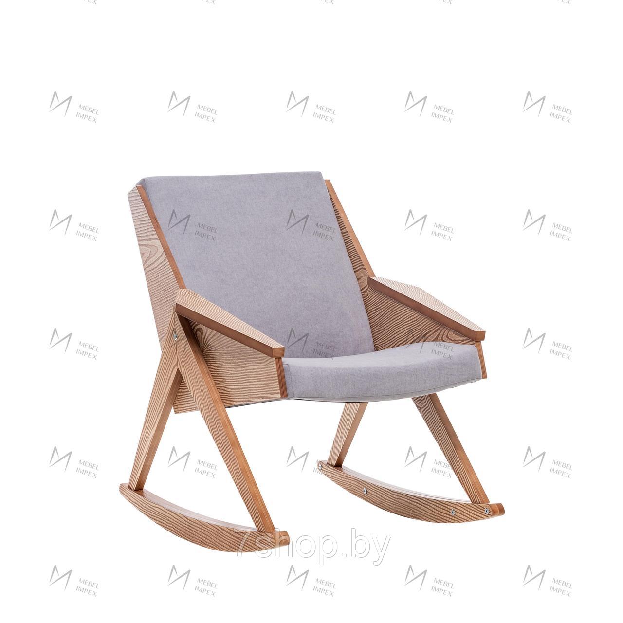 Кресло-качалка Амбер Д Дуб шпон, ткань Soro 90 - фото 1 - id-p184037905