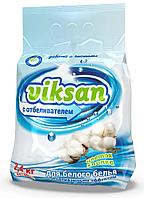 Порошок стиральный СМС "VIKSAN" автомат с отбеливателем для белого "Цветок хлопка", 2,4кг.