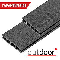 Террасная доска ДПК Outdoor 3D 150*25*3000 мм. STORM/OCEAN BLACK черная