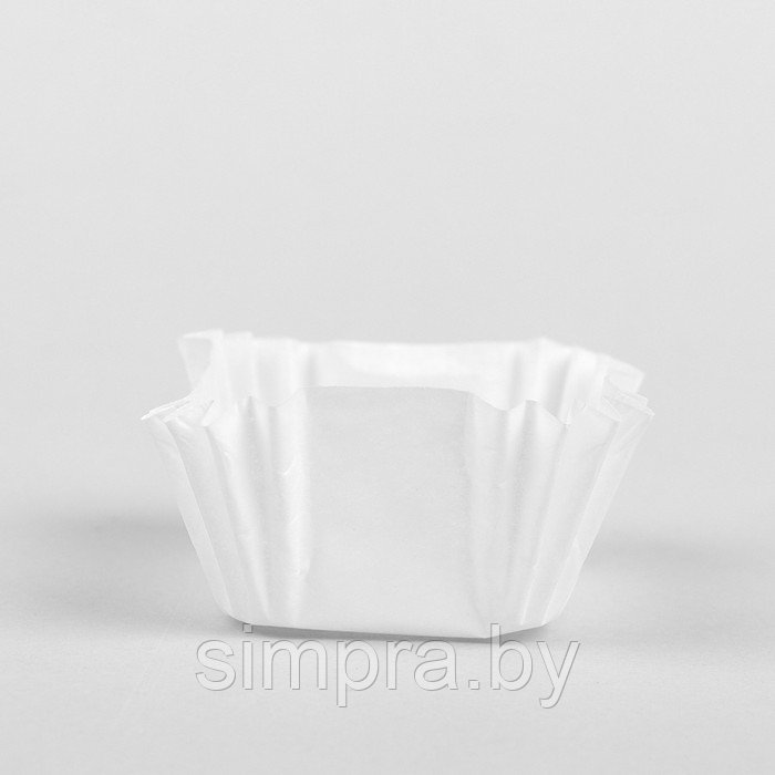 Тарталетка форма квадрат белая, 35 х 35 х 22,5 мм (100шт) - фото 1 - id-p184044388