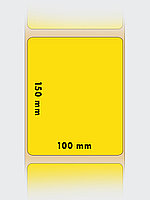 Термотрансферные самоклеящиеся этикетки 100х150 мм, п/гл, цвет желтый, втулка 40 мм - 250 этикеток в ролике., фото 3