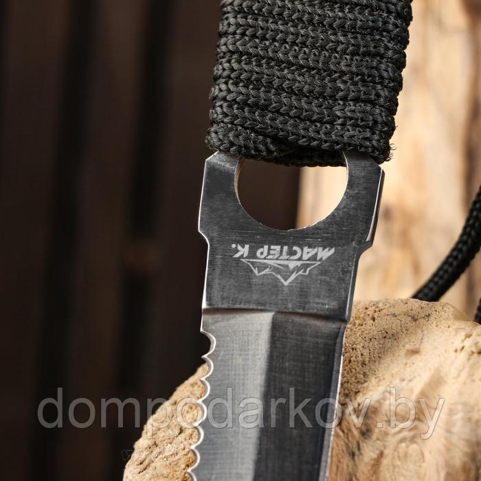 Нож метательный "Мастер К" в черной оплетке 21см, клинок 10см - фото 3 - id-p184044534