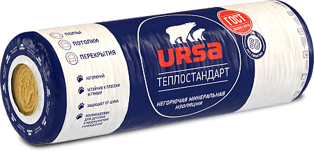 Утеплитель рулонный URSA GEO 44 RN ТЕПЛОСТАНДАРТ Рулон 2X8200X1220X50 ММ (20 М2; 1 М3)
