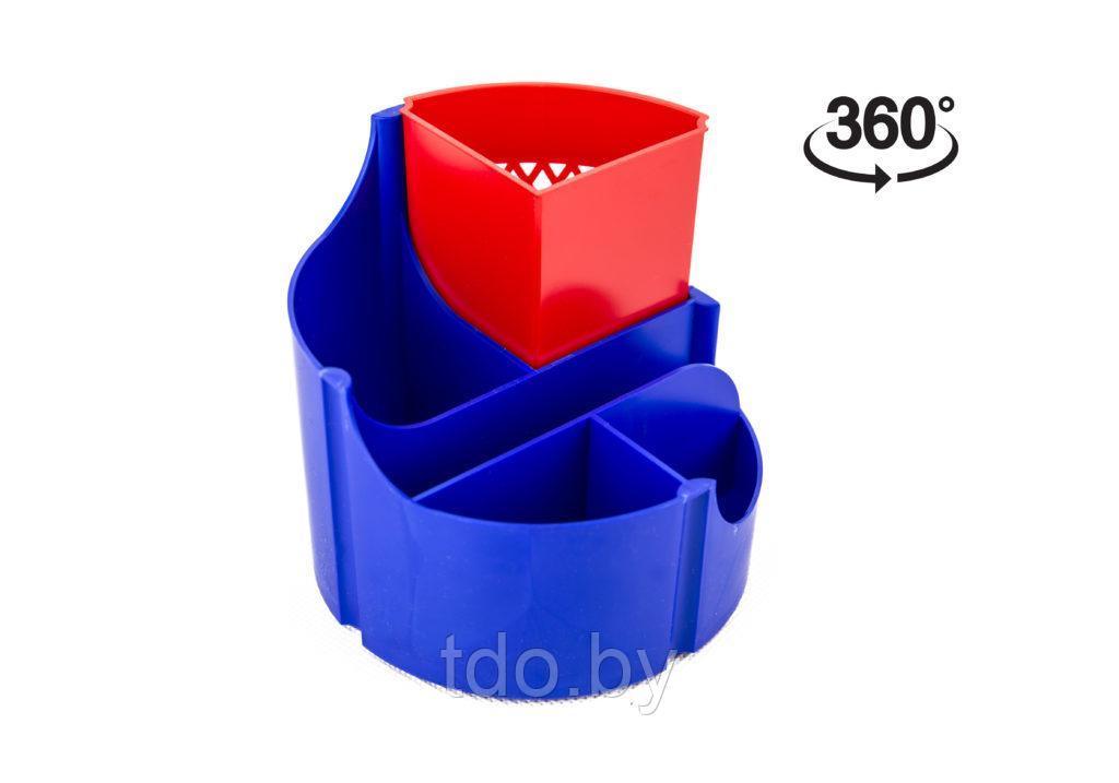 Органайзер настольный "Офис Класс 360°", синий/красный