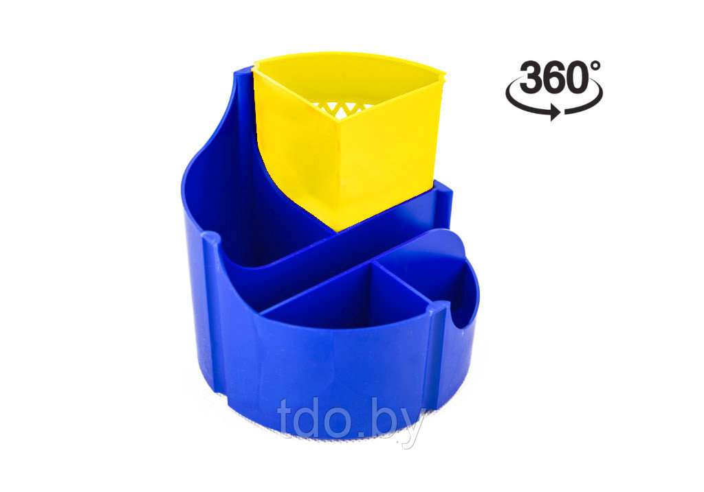 Органайзер настольный "Офис Класс 360°", синий/жёлтый